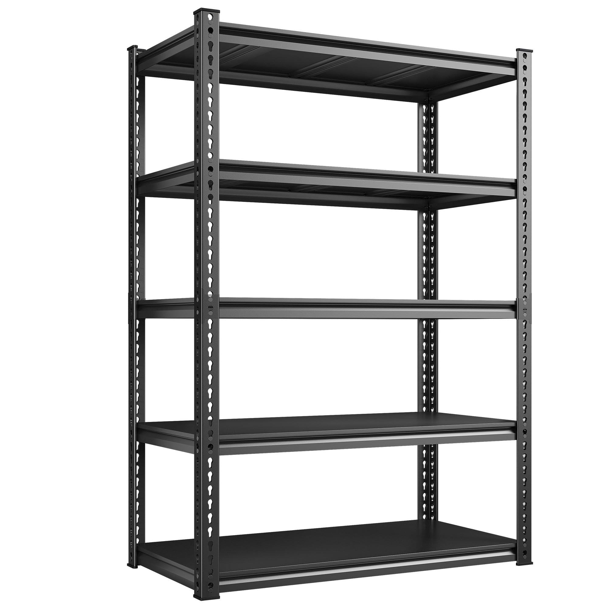 REIBII Heavy Duty 72" Garage Shelving for Storage, Adjustable 5-Tier Metal Shelves, Perfect for Basements and Pantries 72" H x 31.5" W x 16.5" D  
REIBII 72" Heavy Duty Shelving Adjustablerefor Garage, Storage, and Basements, 2050LBS Capacity 72" H x 31.5"