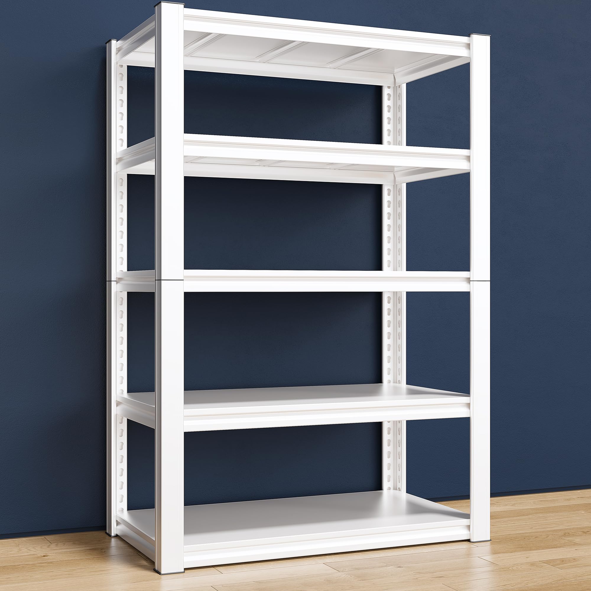 Raybee Heavy Duty 72" H Metal Shelving for Closet Kitchen White Shelves 2000LBS Capacity Storage Solutions